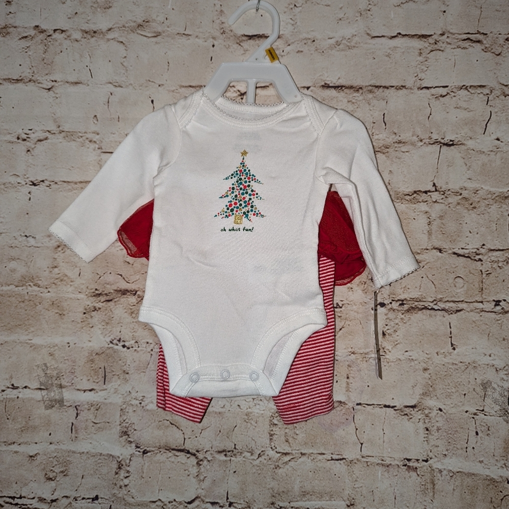 ❤️Carter's One Piece/Pants Set,Christmas Tree Holiday,oh what fun,Baby Newborn
